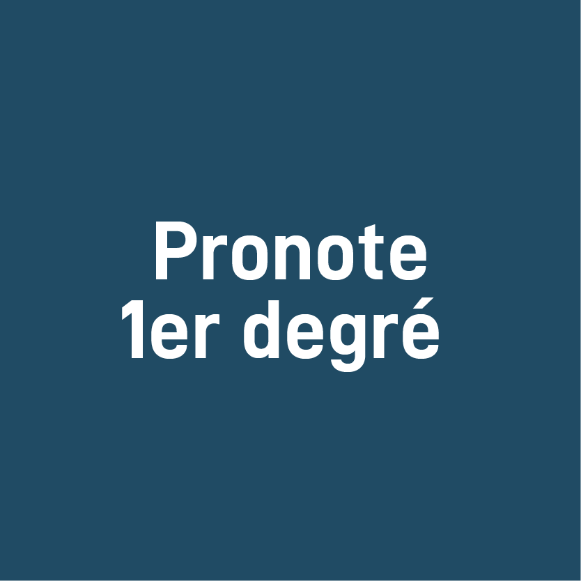 Pronote 1er degré